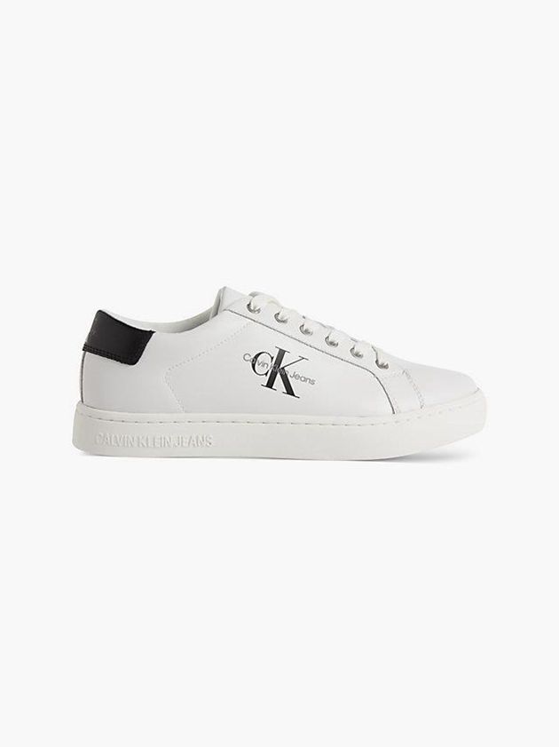 Calvin Klein USA Leather Mens Sneakers White 0587642-JZ